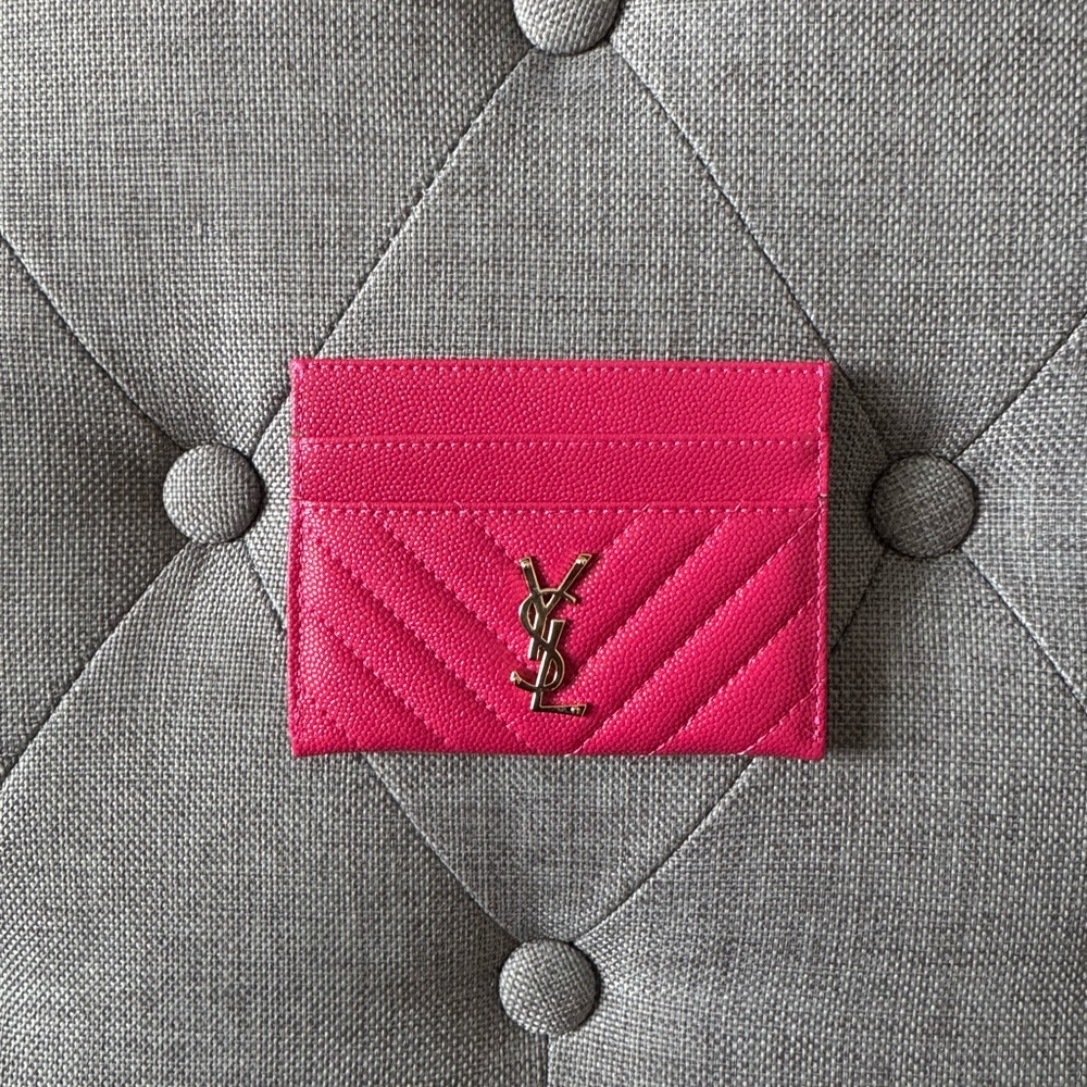Pink Quilted Card Holder